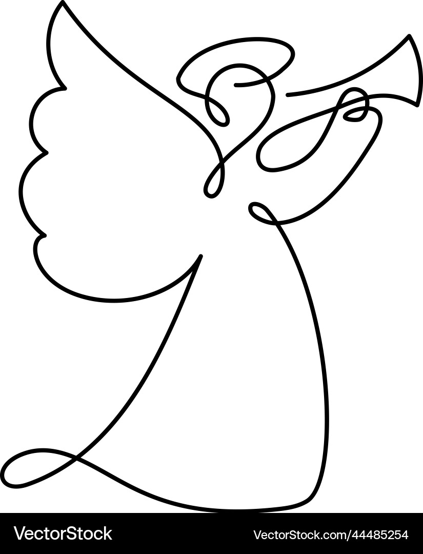 Elegant Christmas Angel – Royalty-Free Vector | VectorStock, image size:825x1080