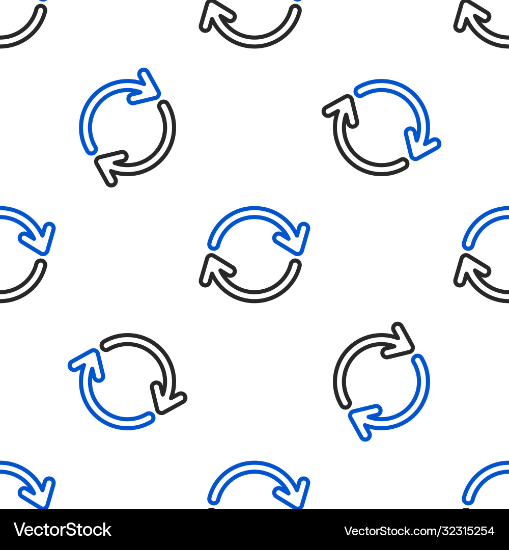 Line refresh icon isolated seamless pattern Line refresh icon isolated seamless pattern Vector Image