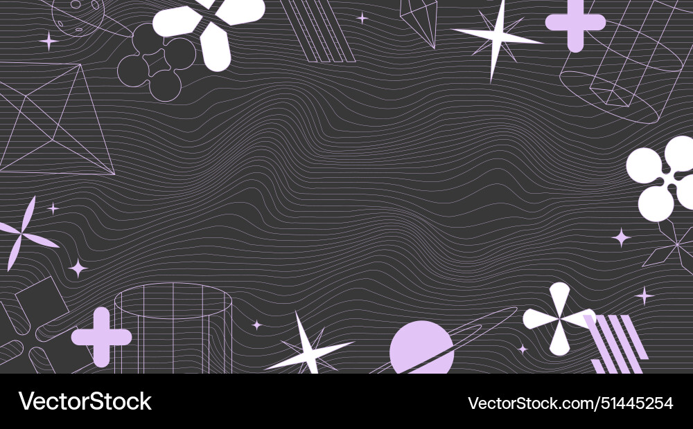 Retrofuturism dark background with abstract Vector Image