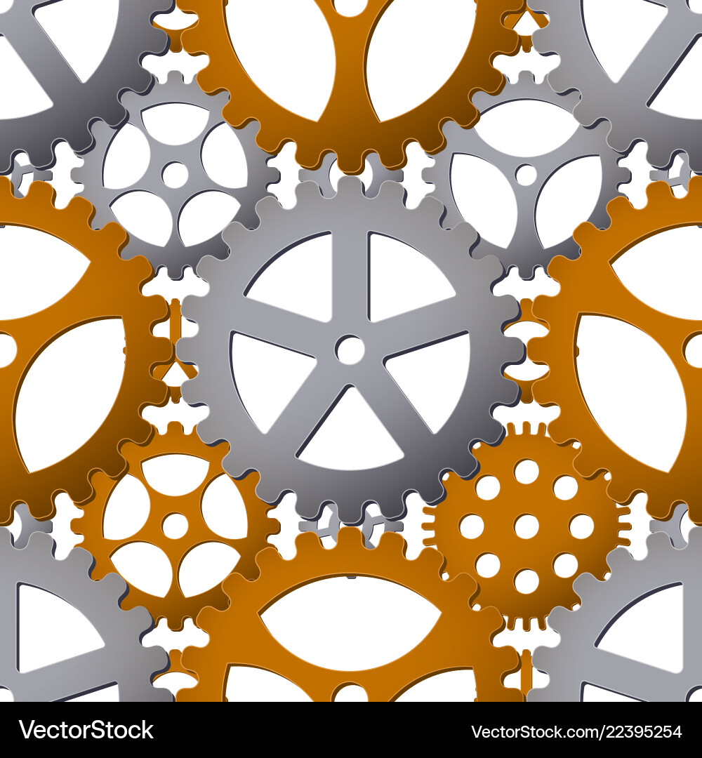 Seamless pattern background with gears Vector Image