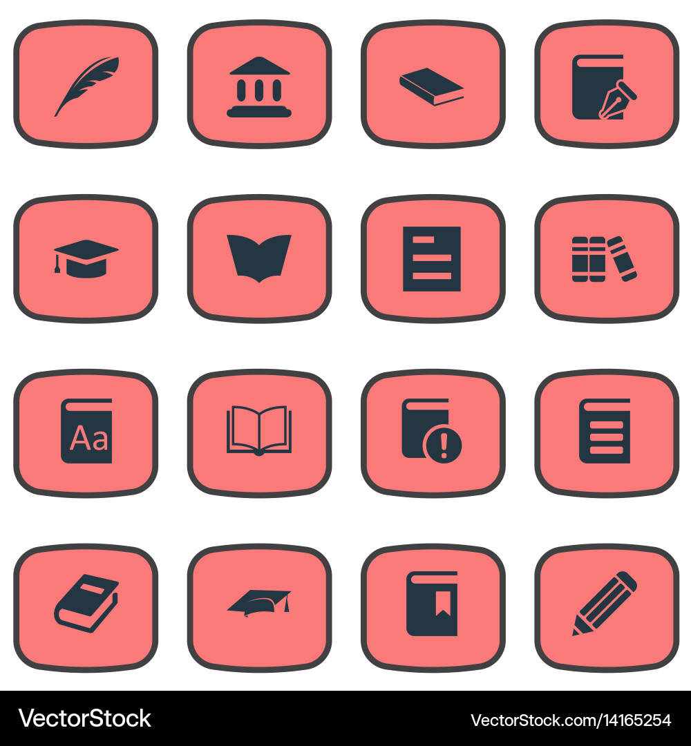 Set of simple knowledge icons Vector Image