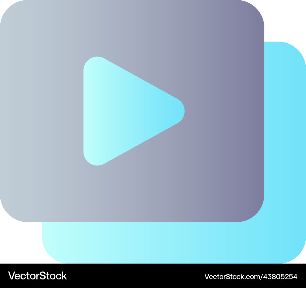Set of video files flat gradient color ui icon Set of video files flat gradient color ui icon vector image