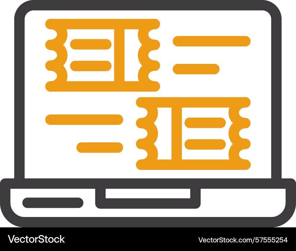 Ticketing system two color icon Vector Image