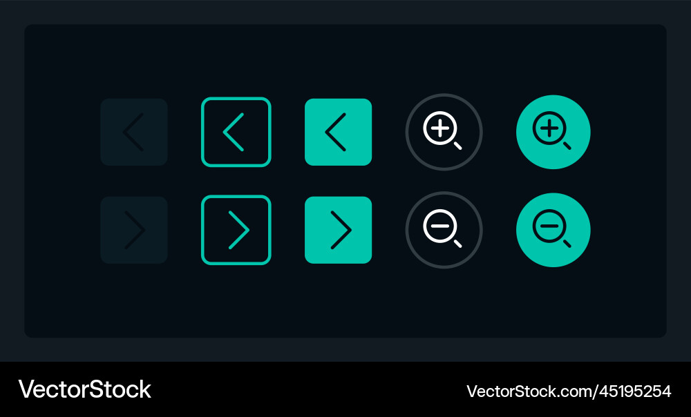 Verschieben Pfeil und Zoom-Tasten ui Elemente Kit Verschieben Pfeil und Zoom-Tasten ui Elemente Kit Vektorbild