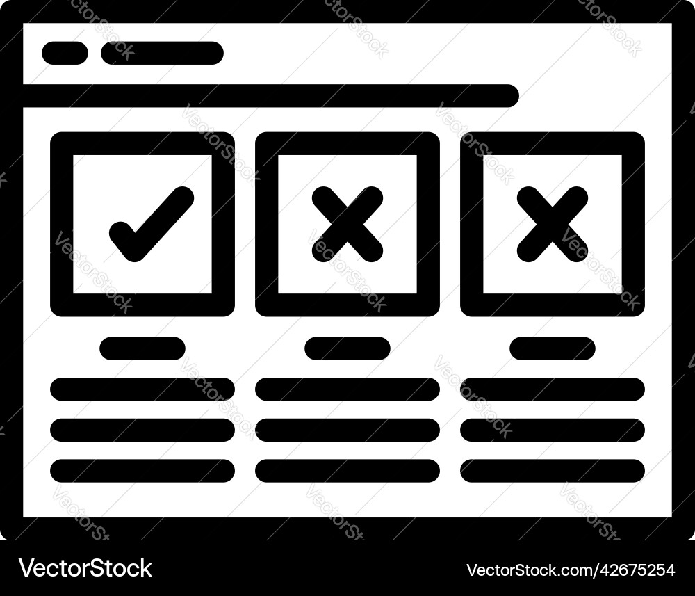 Web Quiz Ikone Umriss Prüfung Wettbewerb Web Quiz Ikone Umriss Prüfung Wettbewerb vektorbild