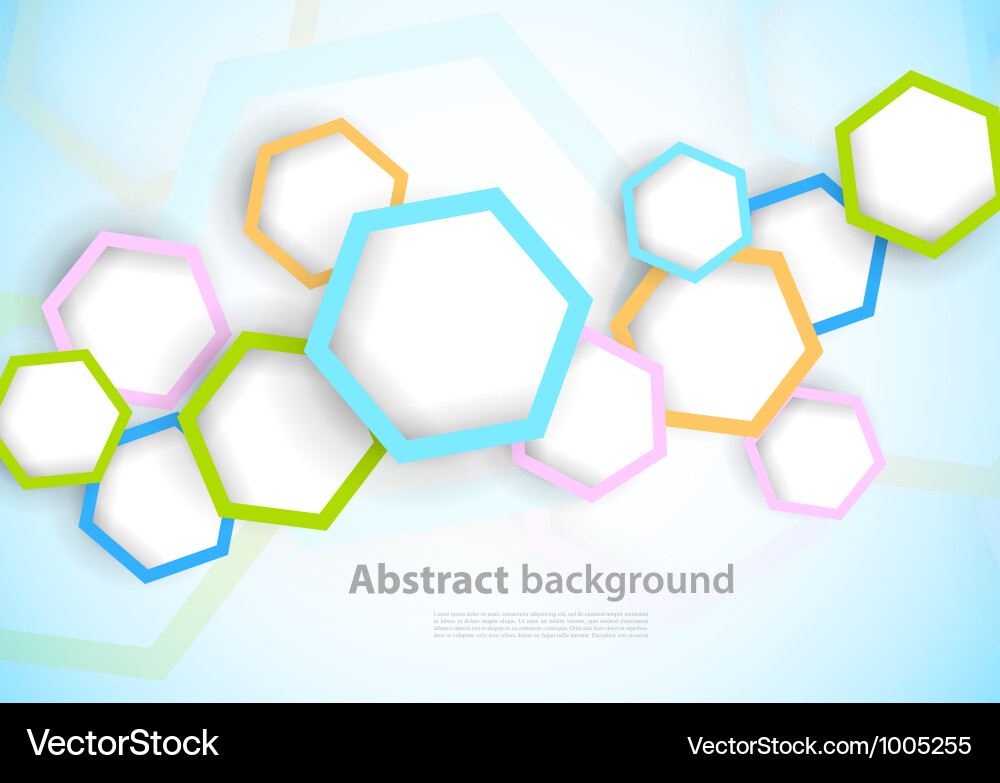 Background with hexagons Vector Image