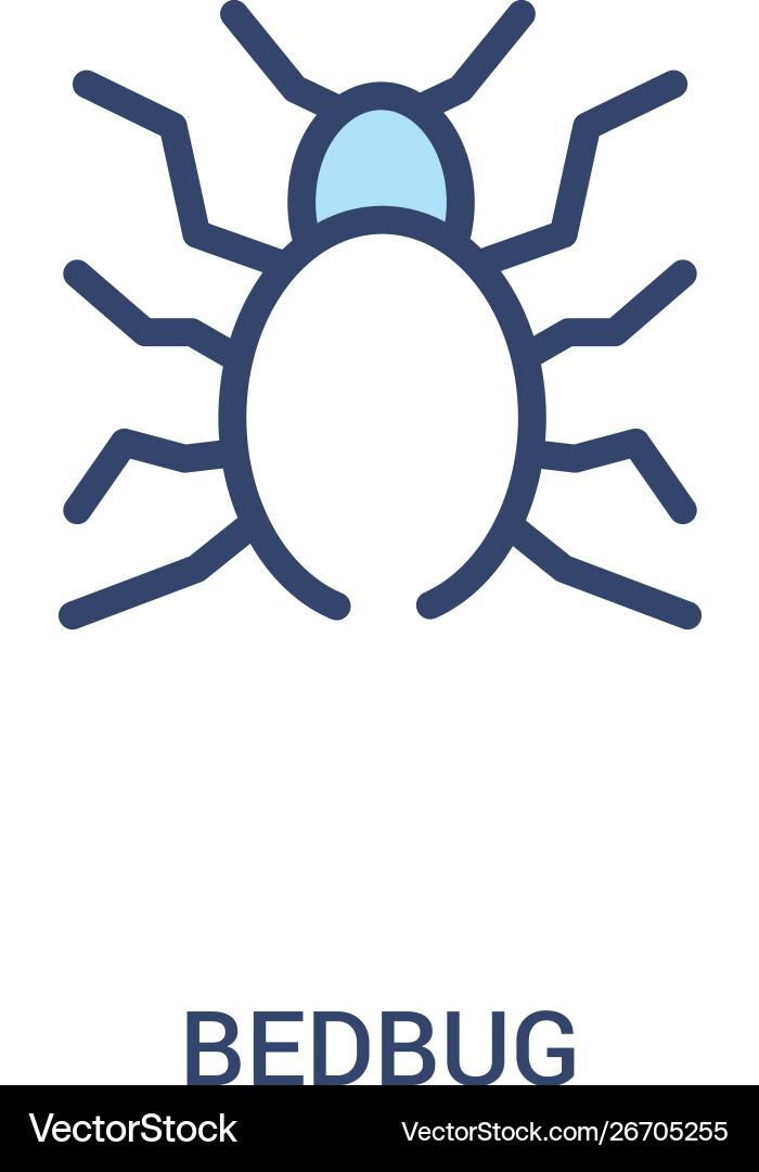 Bedbug concept 2 colored icon simple line element Bedbug concept 2 colored icon simple line element vector image