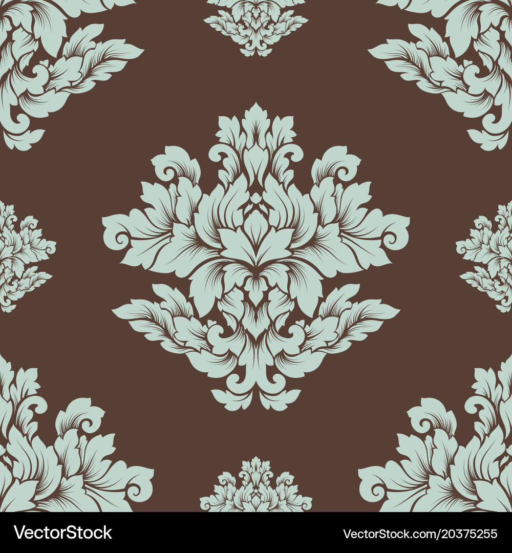 Damask seamless pattern intricate design Vector Image