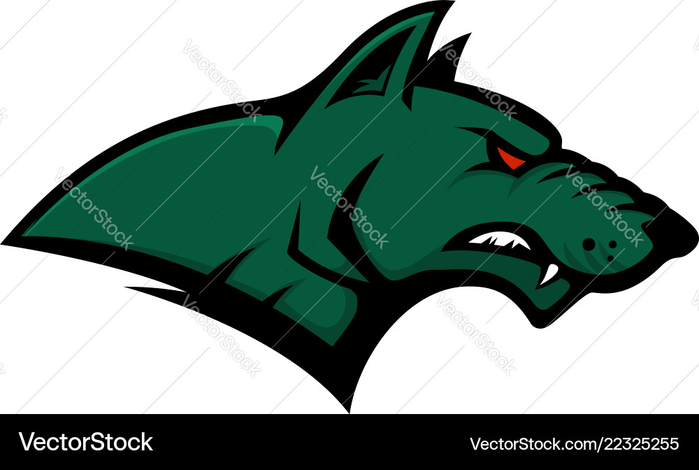 Dog head sign design element for sport team logo