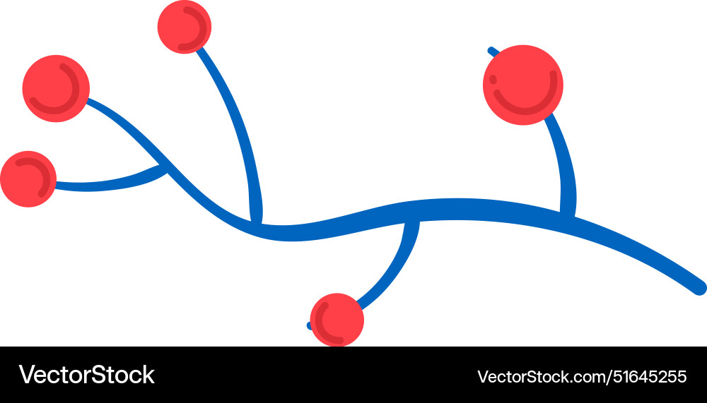 Graphical representation abstract branching shape Vector Image