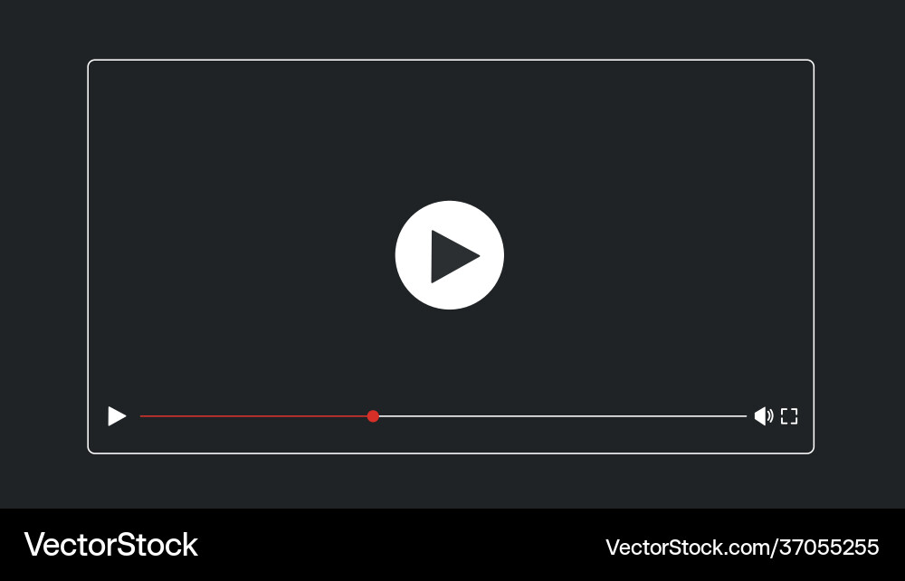 Media player design template for web and mobile Media player design template for web and mobile vector image
