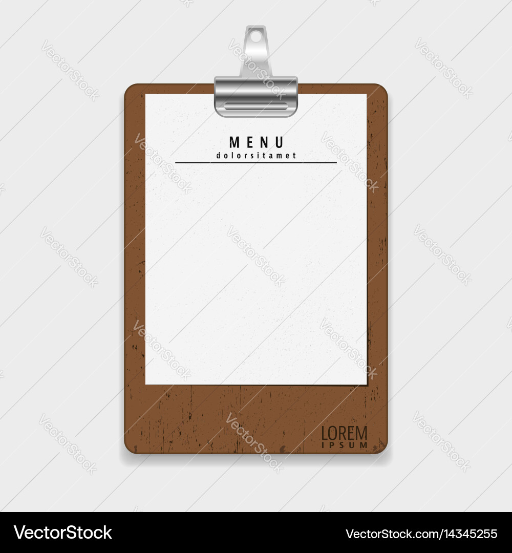 Menu restaurant template Royalty Free Vector Image