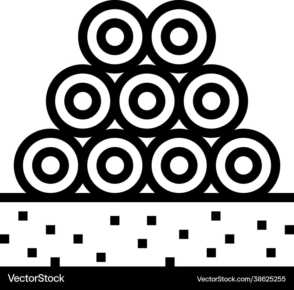 Pipeline heap line icon Vector Image