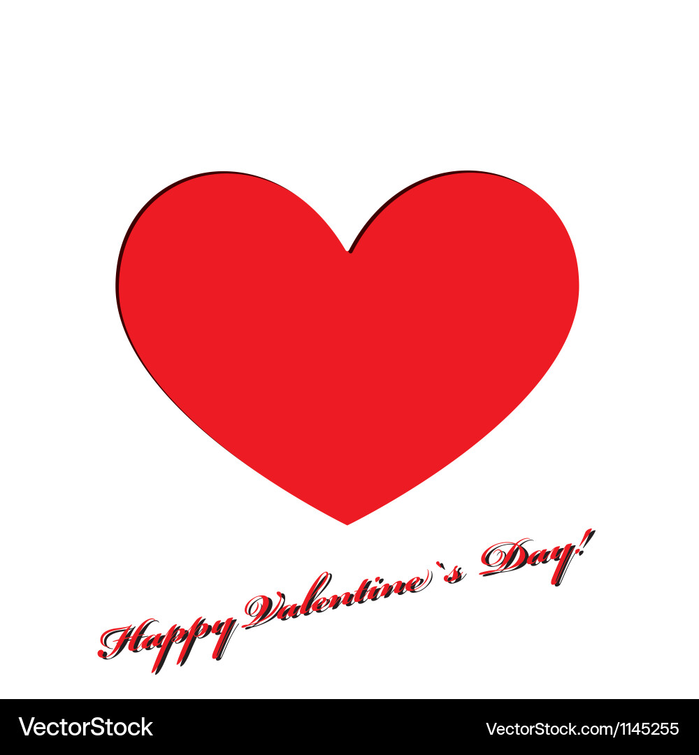 Red heart Royalty Free Vector Image - VectorStock