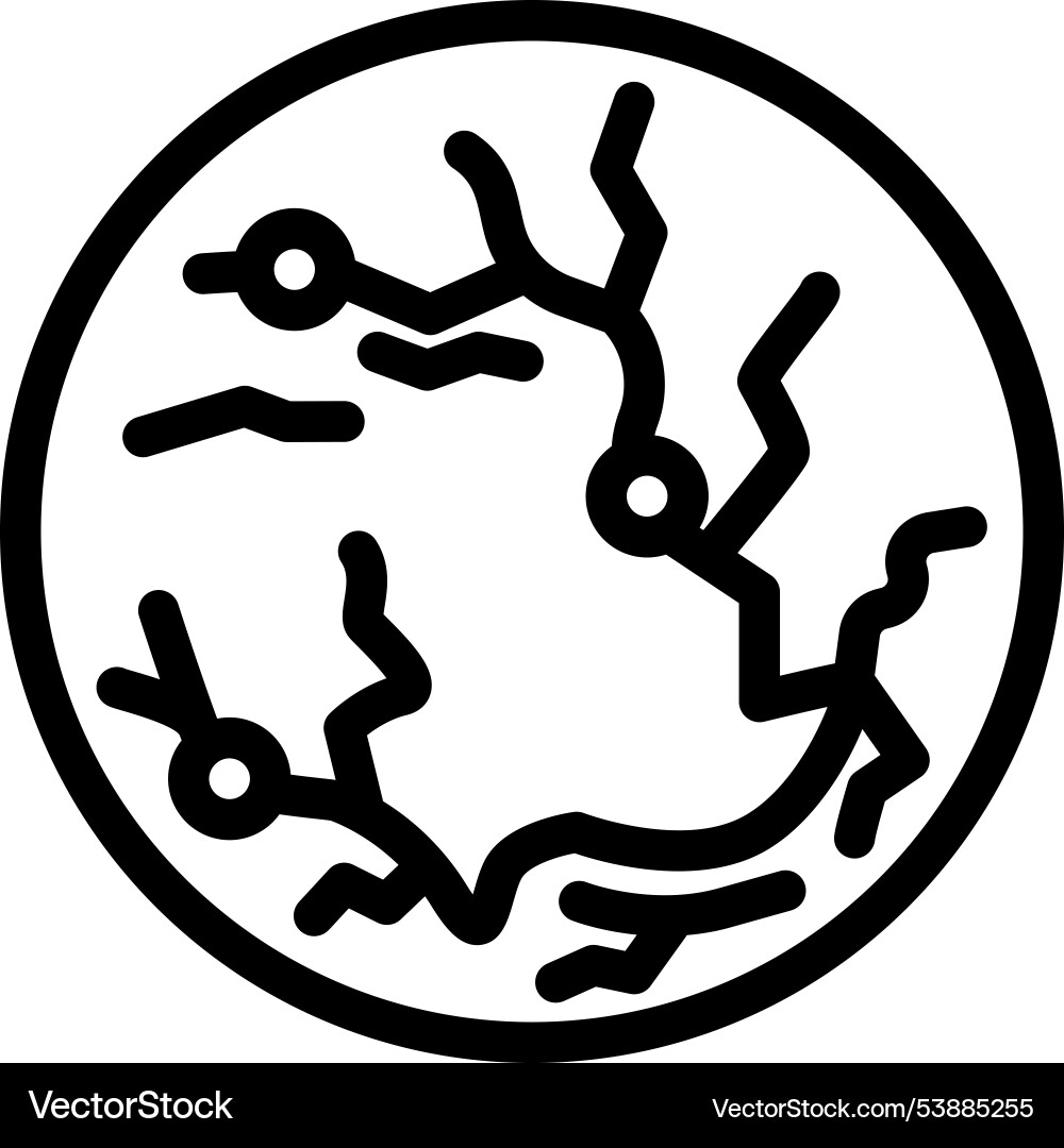 Retina scan biometric line icon Retina scan biometric line icon vector image