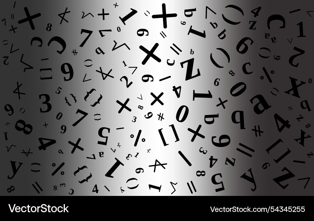 Seamless background with twisted numbers and math Seamless background with twisted numbers and math vector image
