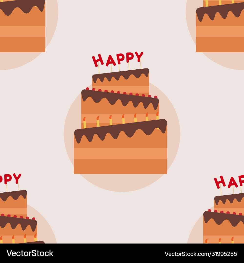 Seamless pattern background with cake template Seamless pattern background with cake template Vector Image