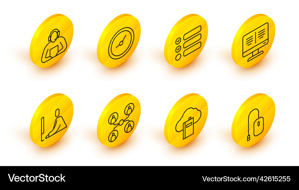 Set line computer mouse cloud or online library Set line computer mouse cloud or online library Vector Image