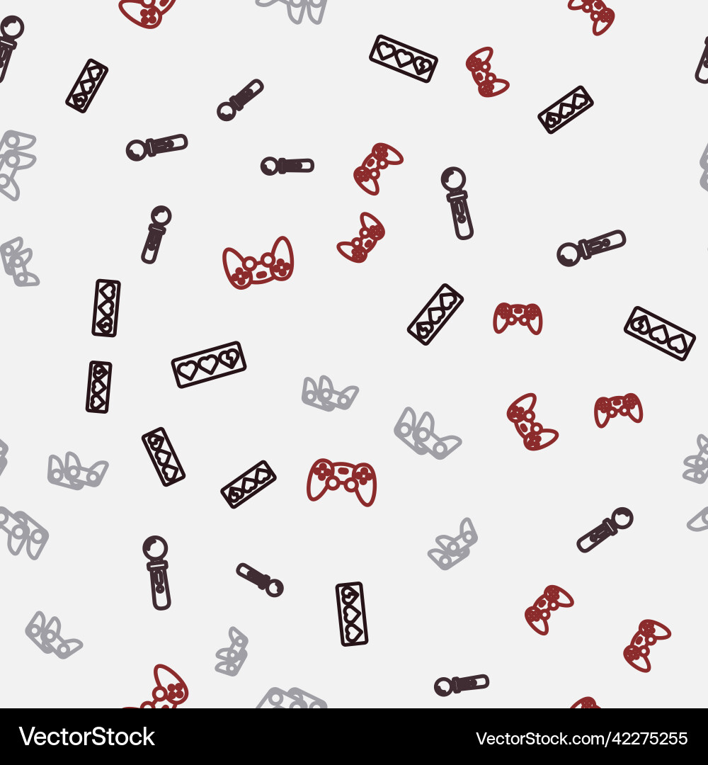 Set line game life bar vr controller Vector Image