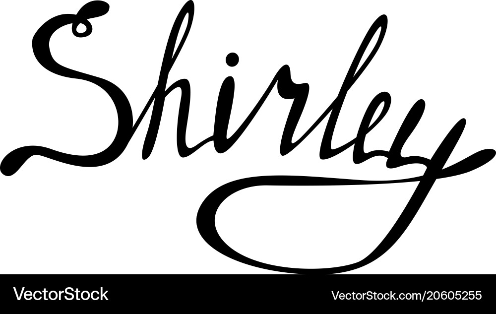 Shirley name lettering – Royalty-Free Vector | VectorStock Shirley name lettering – Royalty-Free Vector | VectorStock