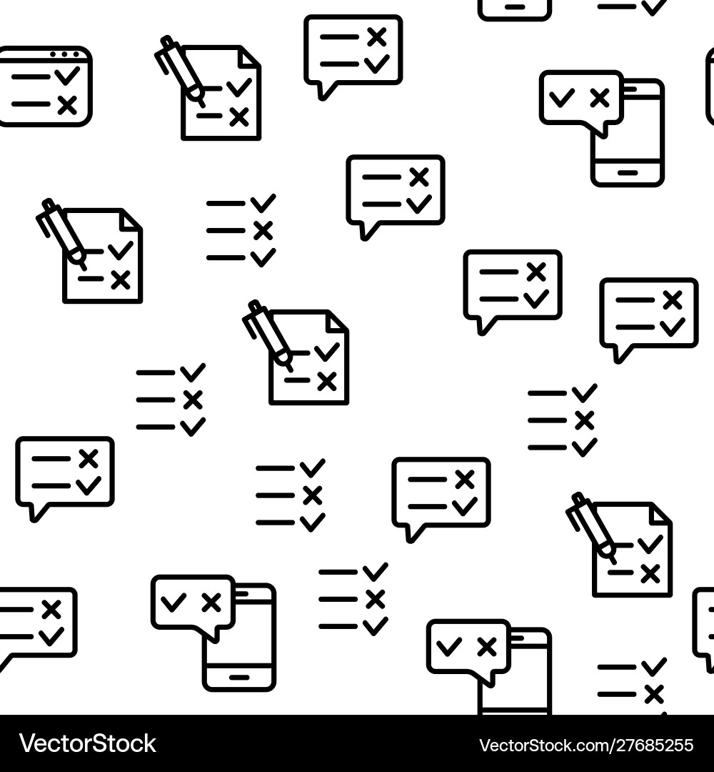 Survey rating seamless pattern Vector Image