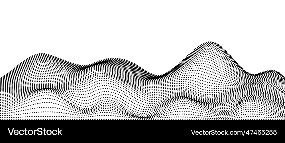 Wavy dotted stripes background curve dashed lines Vector Image