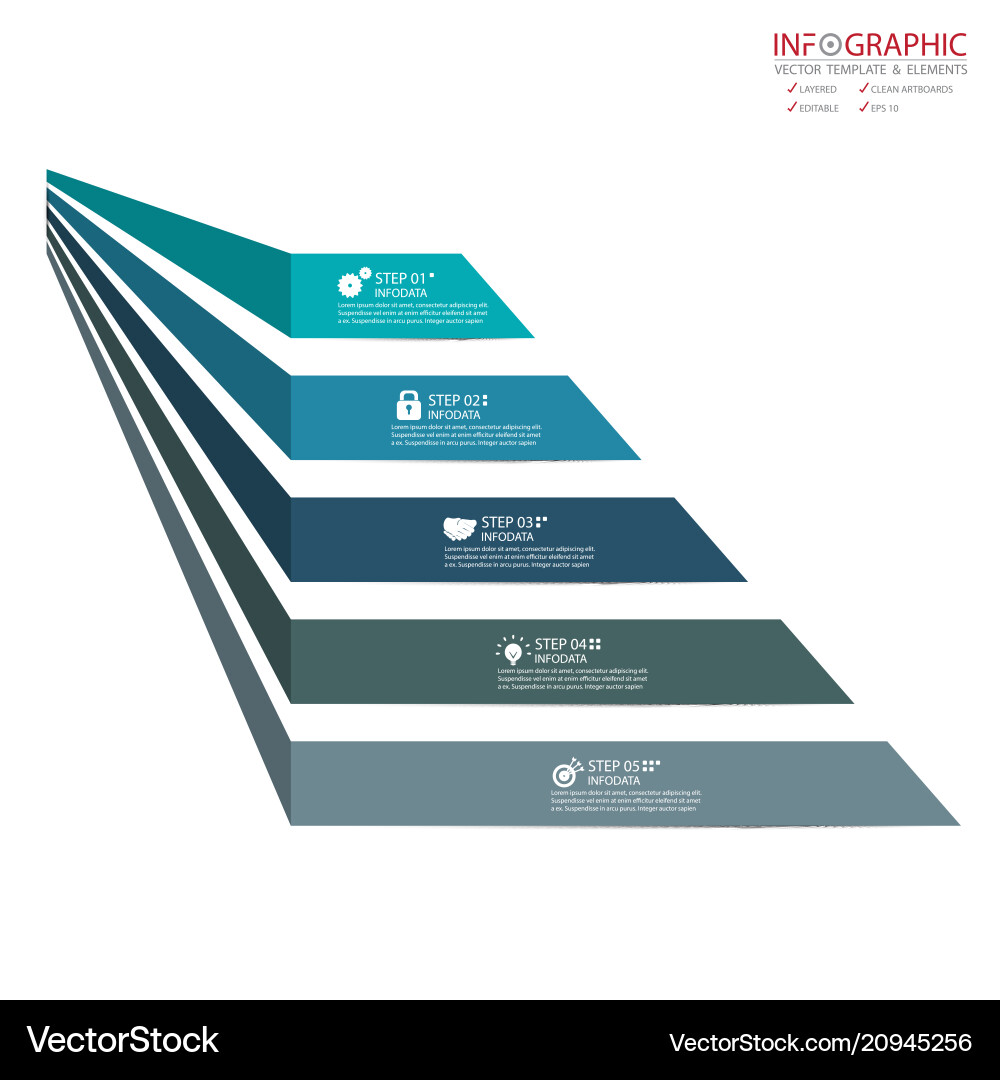 Abstract element infographics 5 option design Abstract element infographics 5 option design Vector Image