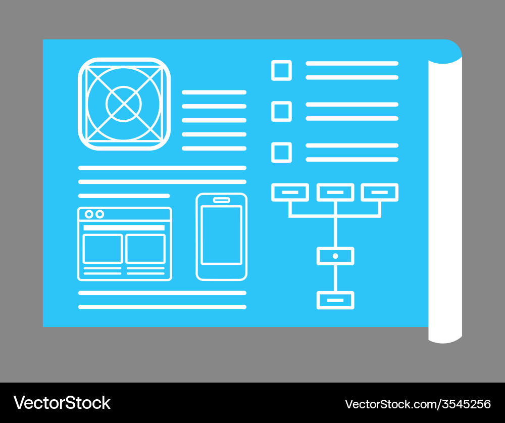 Application development for mobile devices vector image