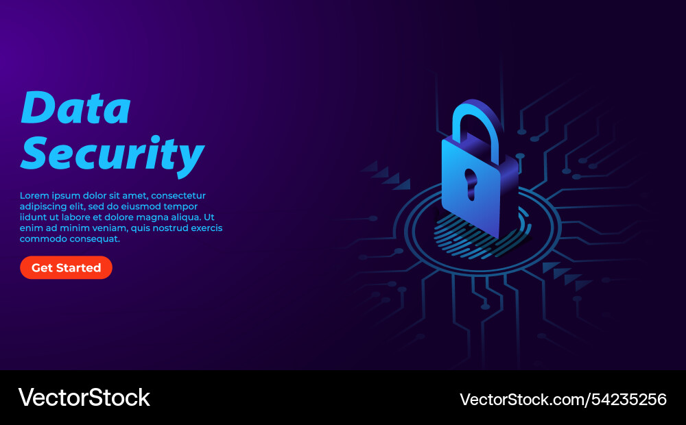 Cyber security and data protection tech Cyber security and data protection tech Vector Image