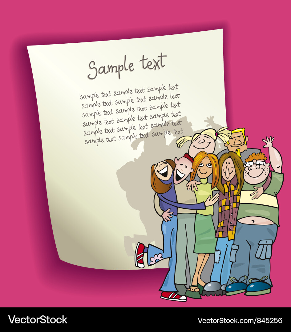 Design with teens group Vector Image