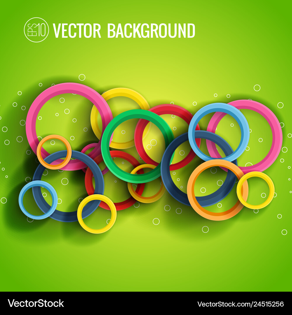 Dynamic Circles Abstract Background Vector Image