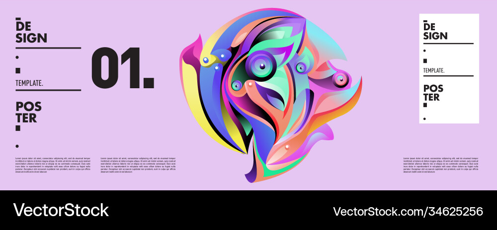 Landing page background template with colorful Vector Image