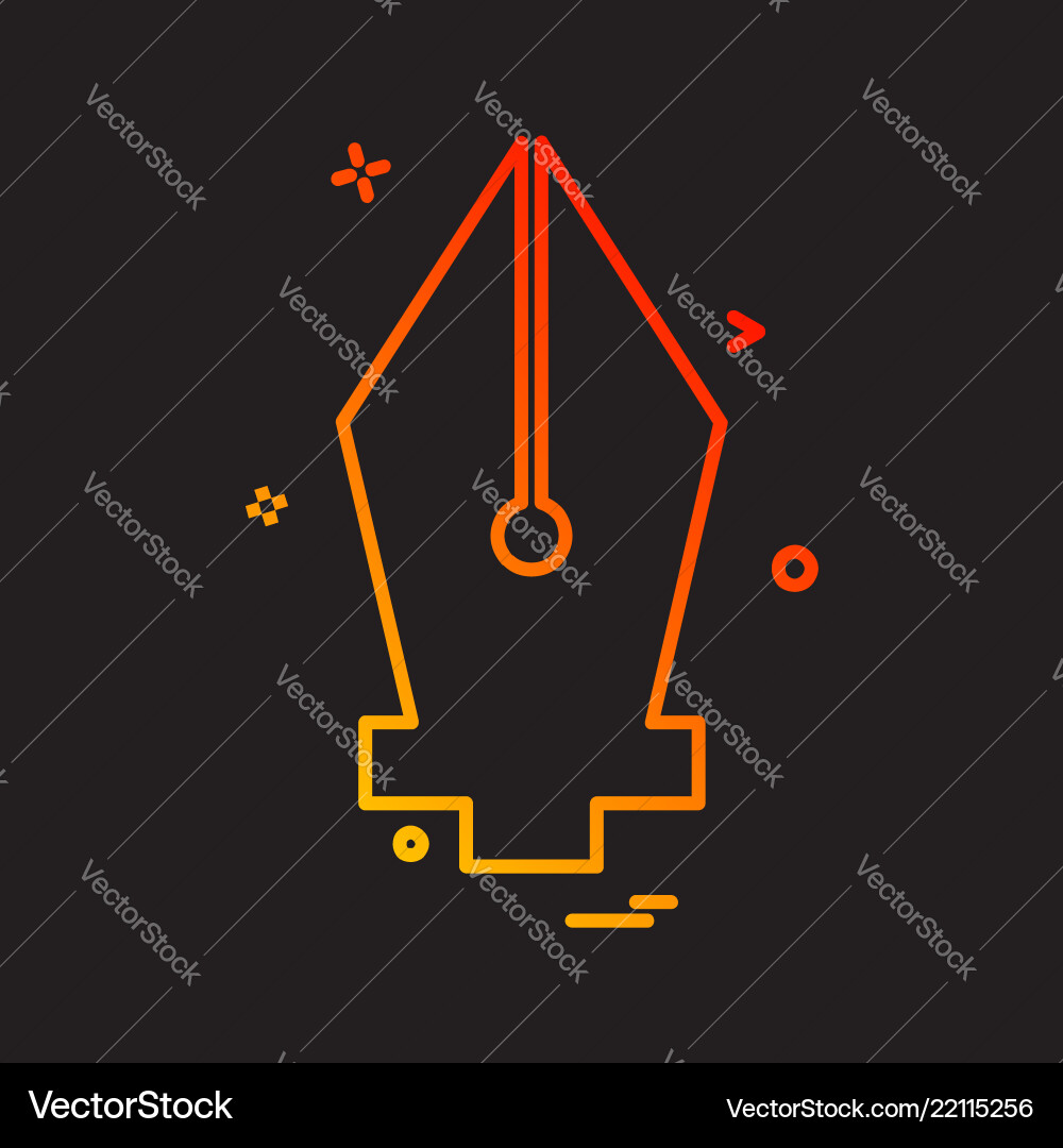 Nib icon design Vector Image