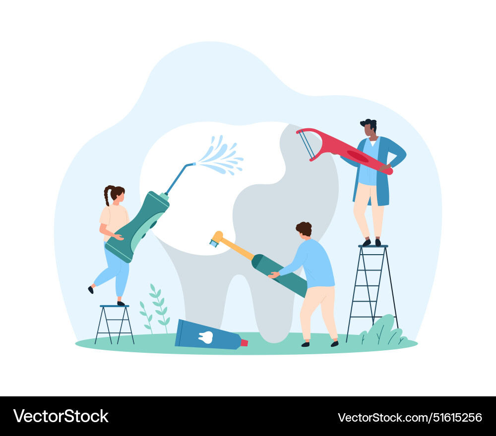 Professional teeth hygiene in clinic dentistry Professional teeth hygiene in clinic dentistry vector image