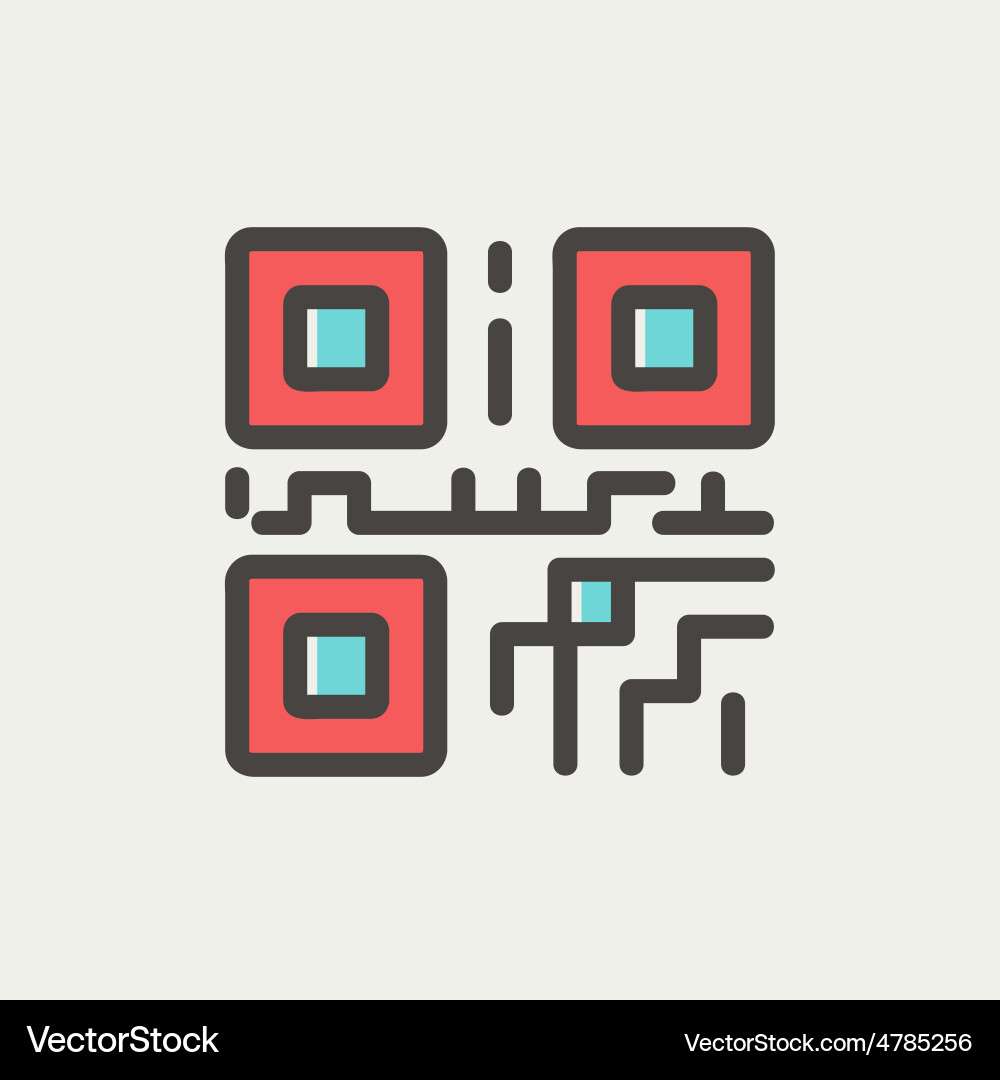 Qr code thin line icon Vector Image