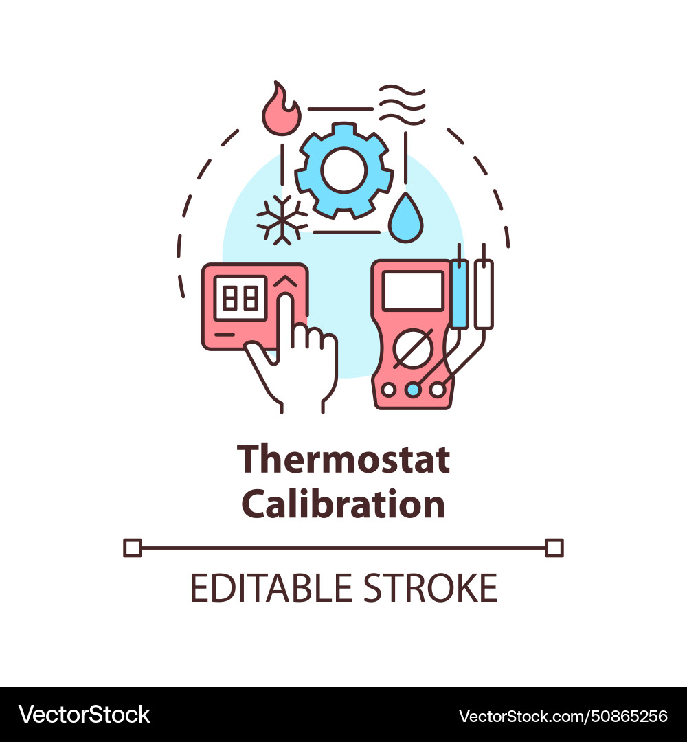 Thermostat calibration multi color concept icon Thermostat calibration multi color concept icon vector image