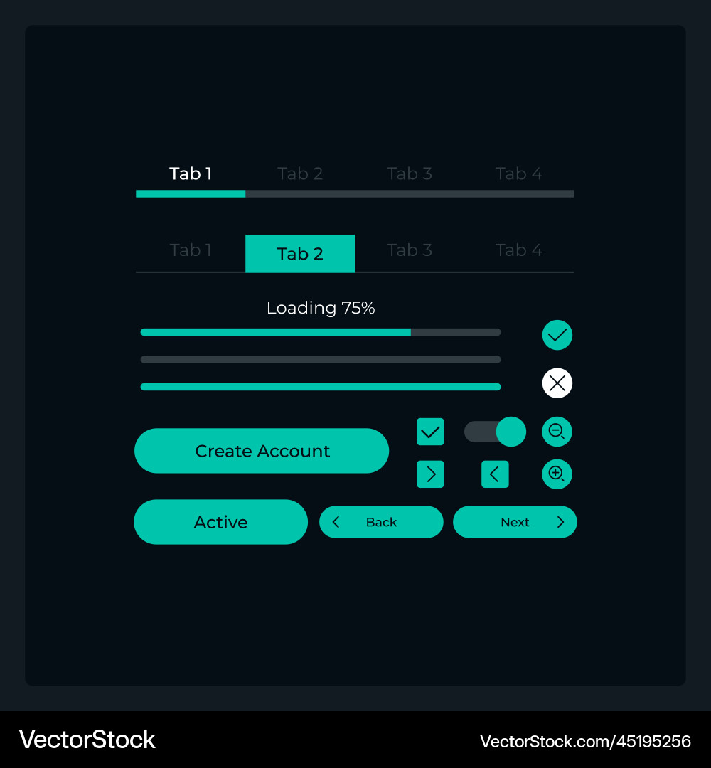 User registration ui elements kit Vector Image