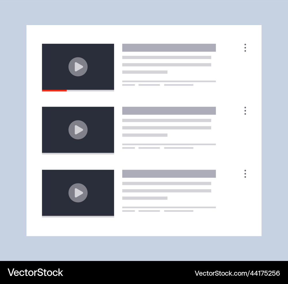 Video player template interface hosting Video player template interface hosting Vector Image