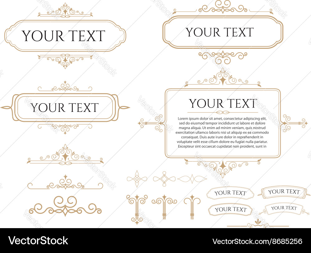 Vintage frames collection Royalty Free Vector Image