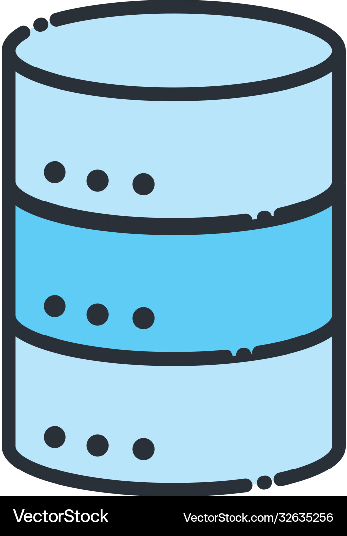 Web hosting line and fill style icon design vector image
