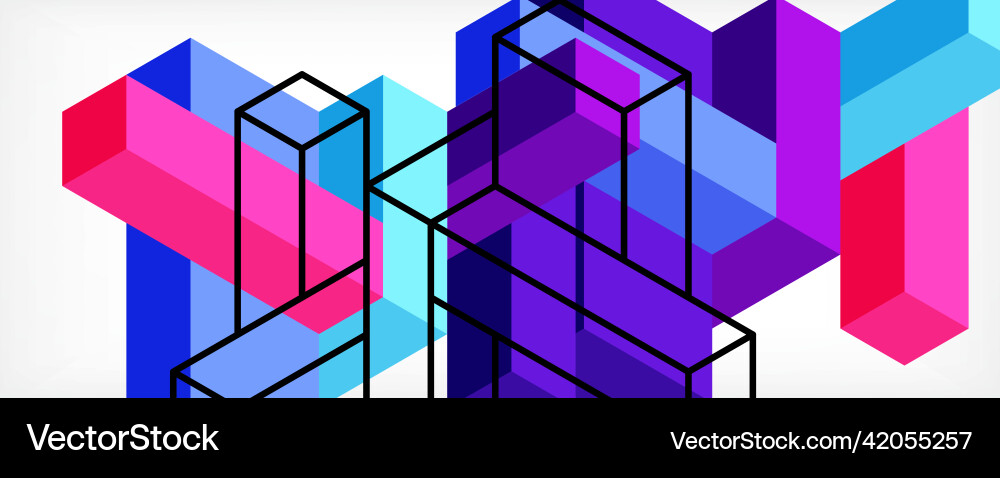 Abstract background 3d cubes cubic elements Abstract background 3d cubes cubic elements vector image