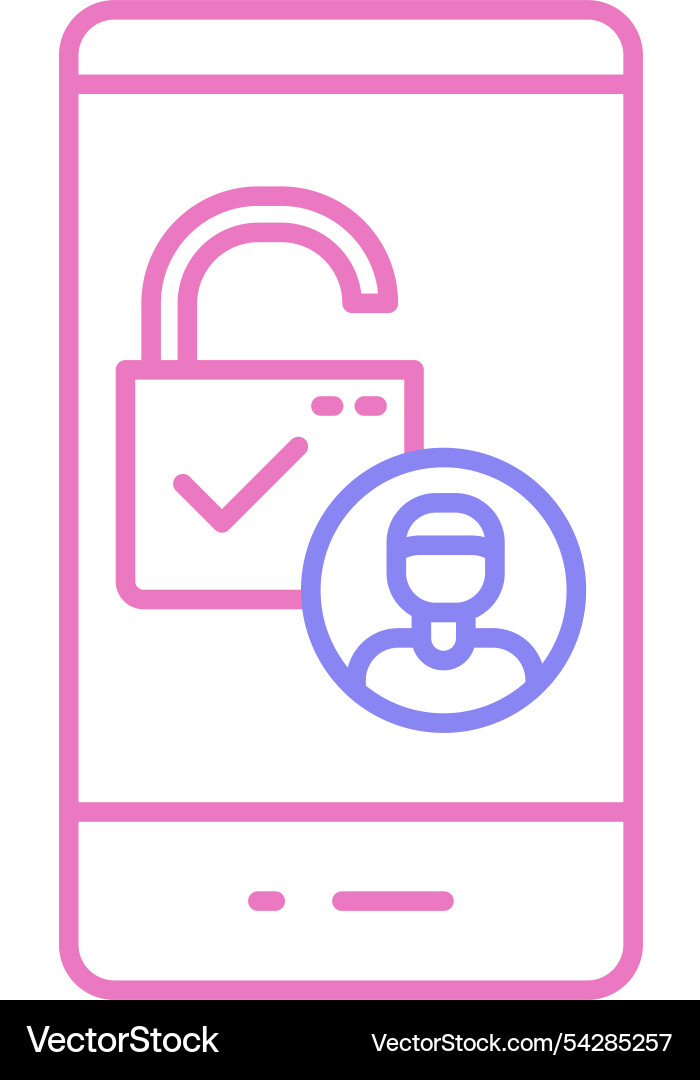 Access line two colour icon vector image