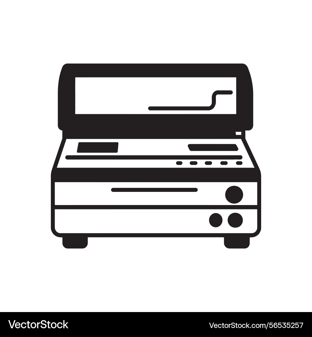 Analytical device icon with data screen isolated vector image