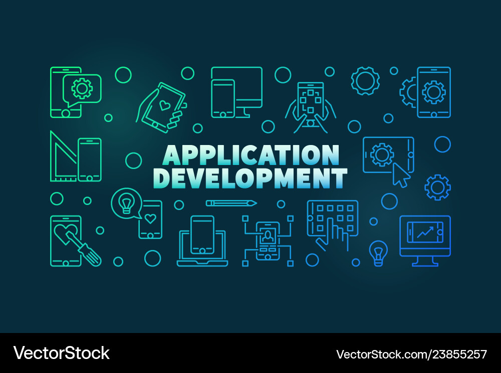Application Development Concepts vector image