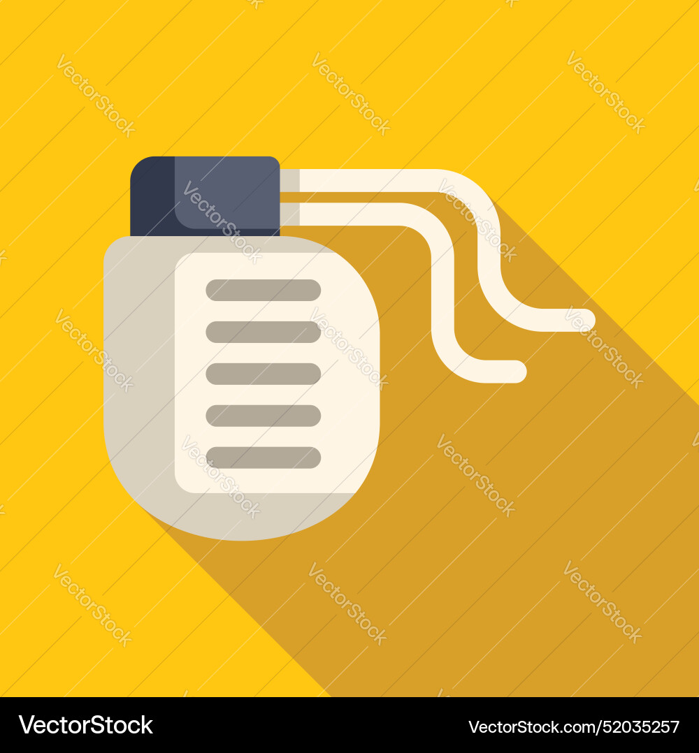 Artificial pacemaker regulating heart rate Artificial pacemaker regulating heart rate vector image
