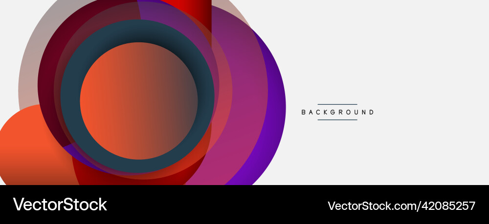 Circle and round shapes abstract background Vector Image