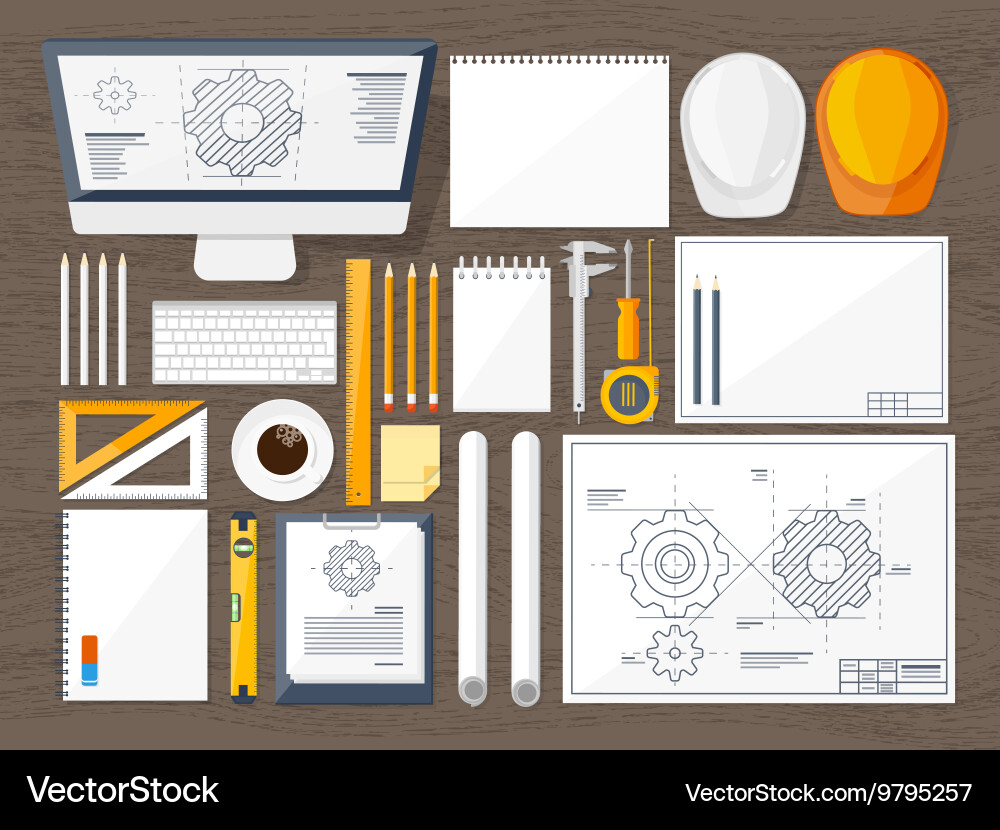 Engineering and architecture vector image
