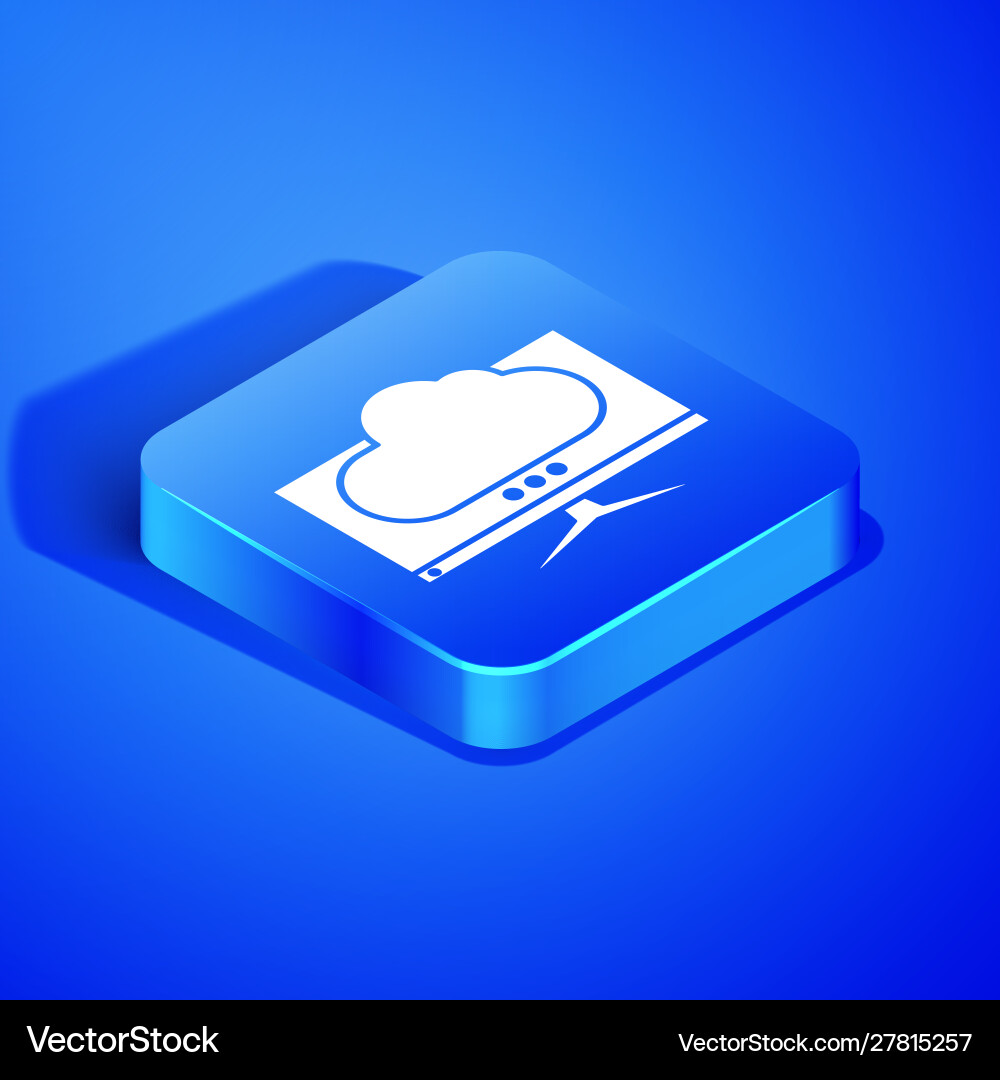 Isometric computer monitor screen icon isolated Isometric computer monitor screen icon isolated Vector Image