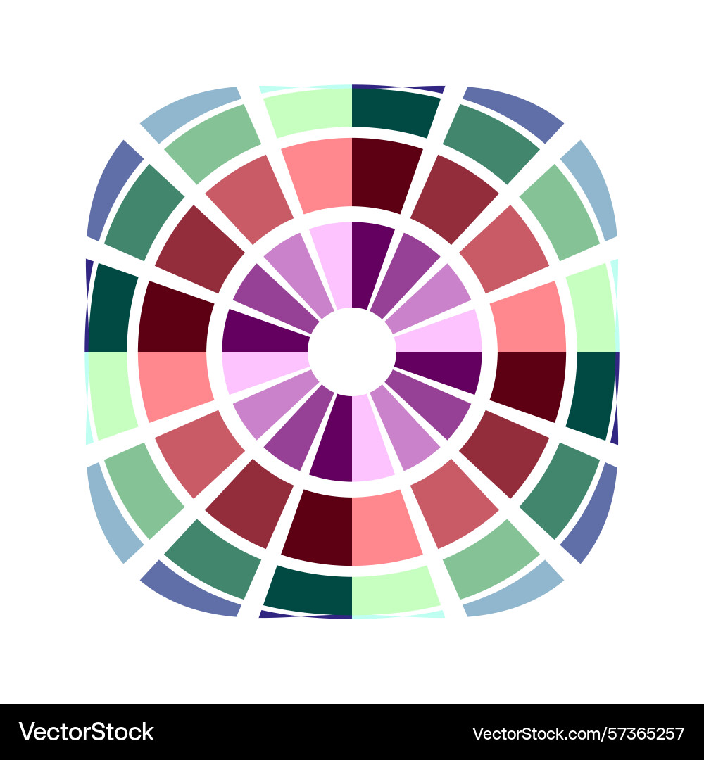 Kreiselpillendiagramm bunte Segment Musterdaten vektorbild
