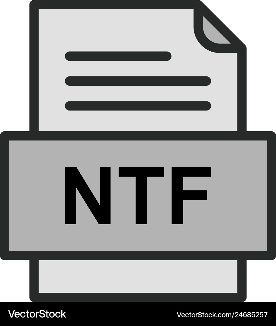 Ntf file document icon Vector Image